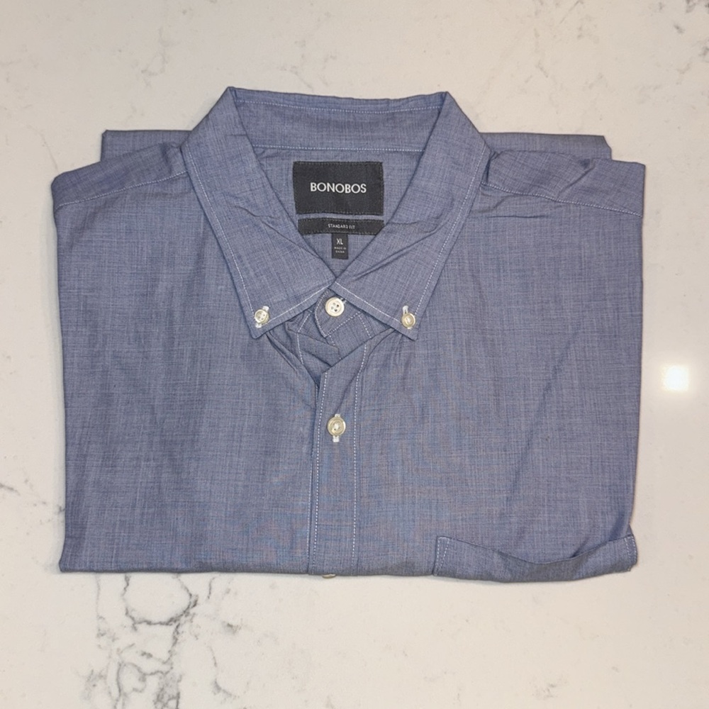 Bonobos Men's Blue Shirt standard fit size XL